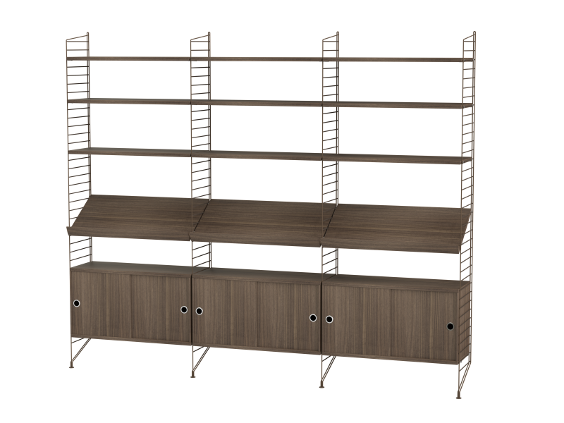 Ensemble de salon G - String Furniture-Marron - Noyer-The Woods Gallery