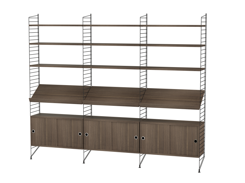 Ensemble de salon G - String Furniture-Noir - Noyer-The Woods Gallery