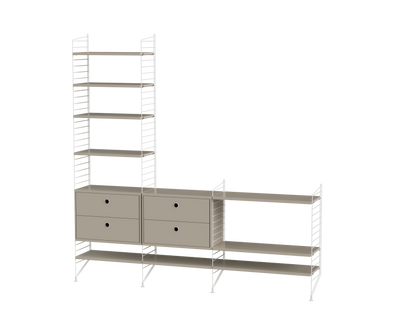 Ensemble de salon J - String Furniture-Beige - Blanc-The Woods Gallery