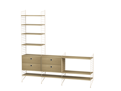 Ensemble de salon J - String Furniture-Beige - Chêne-The Woods Gallery