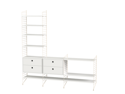 Ensemble de salon J - String Furniture-Blanc - Beige-The Woods Gallery