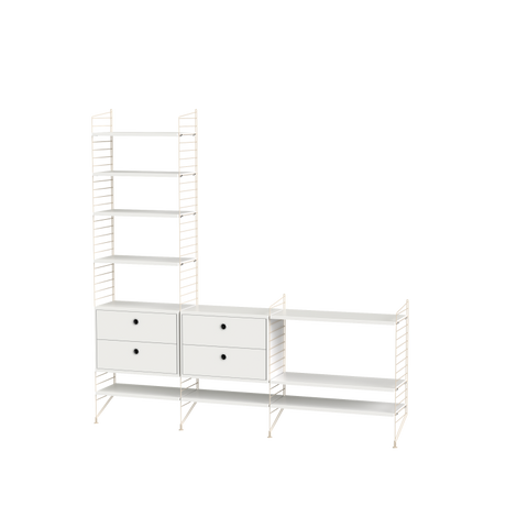 Ensemble de salon J - String Furniture-Blanc - Beige-The Woods Gallery