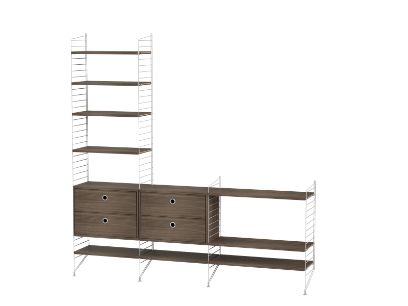 Ensemble de salon J - String Furniture-Gris - Noyer-The Woods Gallery