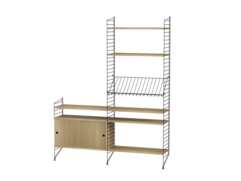 Ensemble de salon K - String Furniture-Noir - Chêne-The Woods Gallery