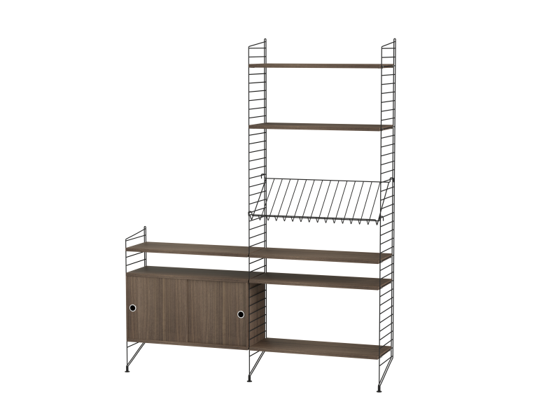 Ensemble de salon K - String Furniture-Noir - Noyer-The Woods Gallery
