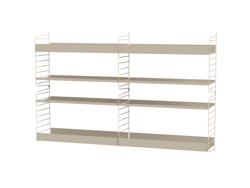 Ensemble de salon L - String Furniture-Blanc-The Woods Gallery