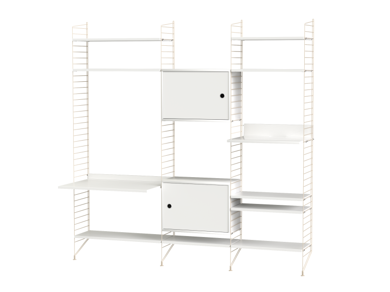 Ensemble de salon P - String Furniture-Blanc - Beige-The Woods Gallery