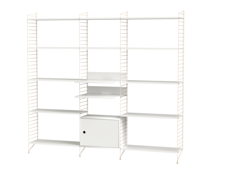 Ensemble de salon Q - String Furniture-Blanc - Beige-The Woods Gallery
