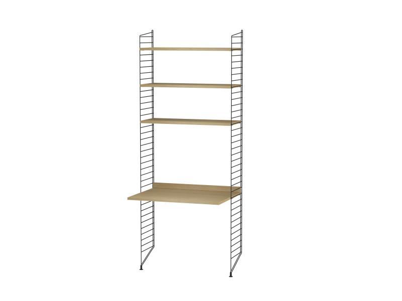 Espace de travail Workspace A - String Furniture-Chêne-Noir-The Woods Gallery