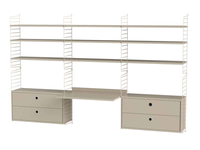 Espace de travail Workspace F - String Furniture-Beige-Beige-The Woods Gallery