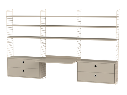 Espace de travail Workspace F - String Furniture-Beige-Beige-The Woods Gallery
