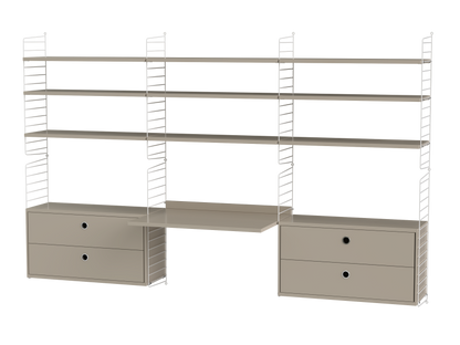 Espace de travail Workspace F - String Furniture-Beige-Beige-The Woods Gallery