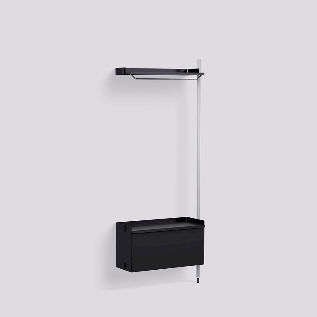 Étagère Modulable Pier System 1000 - Add-On - Hay-Noir - Aluminium-The Woods Gallery