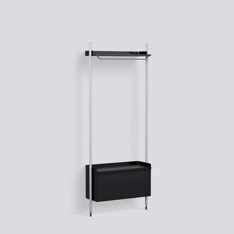 Étagère Modulable Pier System 1001 - 1 colonne - Hay-Noir-The Woods Gallery