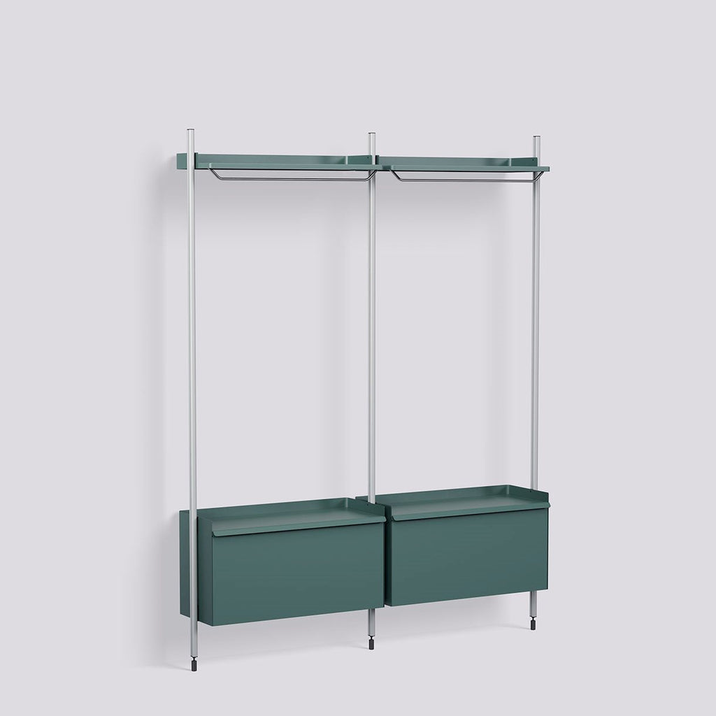 Étagère Modulable Pier System 1002 - 2 colonnes - Hay-Noir-The Woods Gallery