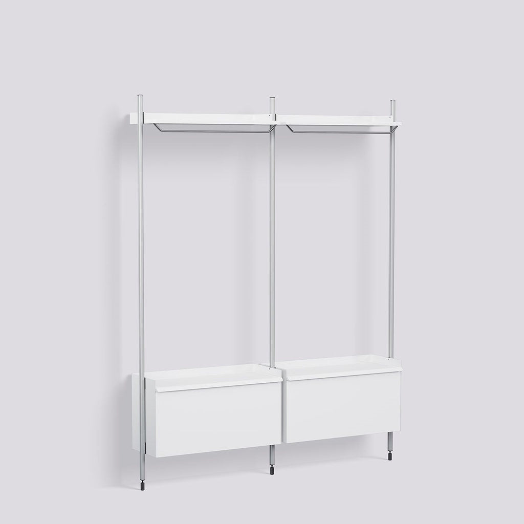 Étagère Modulable Pier System 1002 - 2 colonnes - Hay-Noir-The Woods Gallery