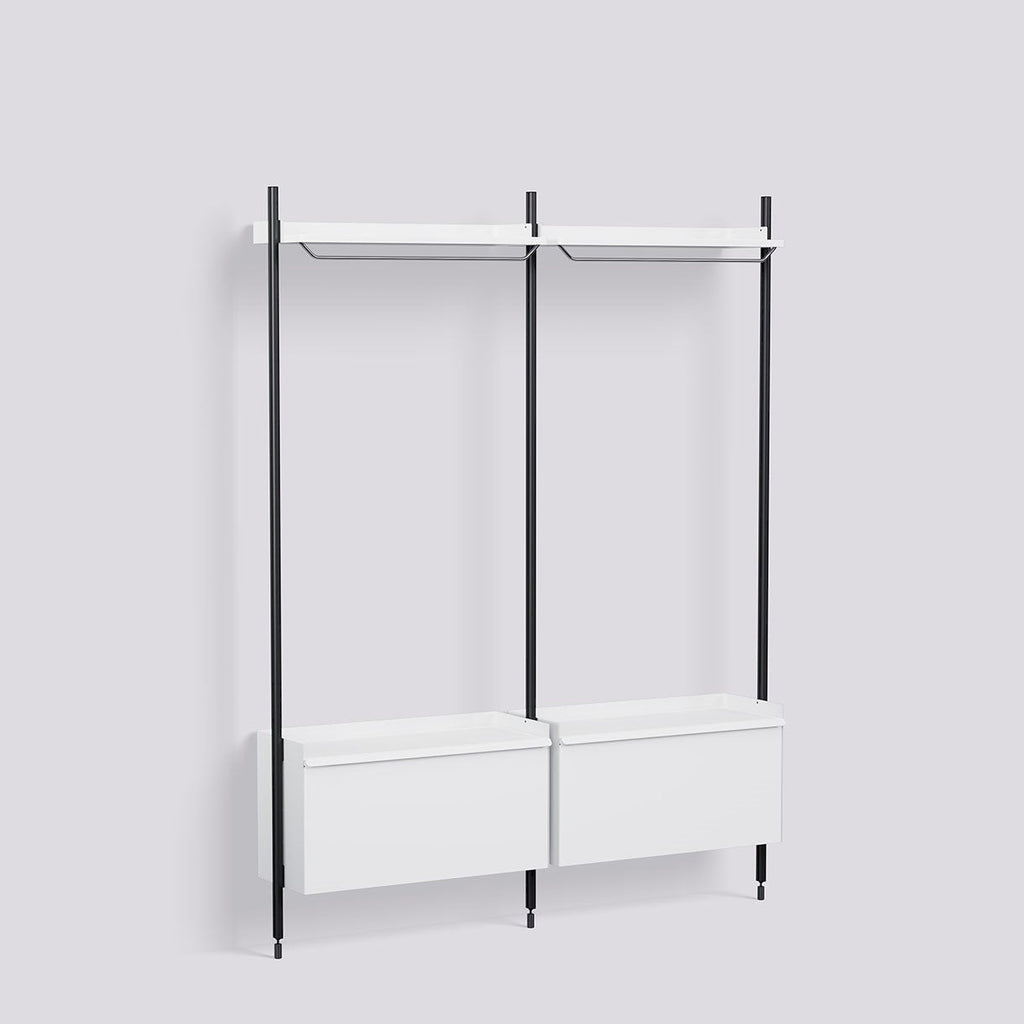 Étagère Modulable Pier System 1002 - 2 colonnes - Hay-Noir-The Woods Gallery