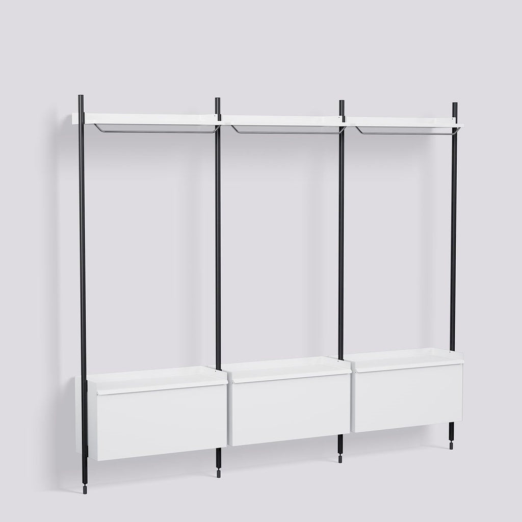 Étagère Modulable Pier System 1003 - 3 colonnes - Hay-Noir-The Woods Gallery