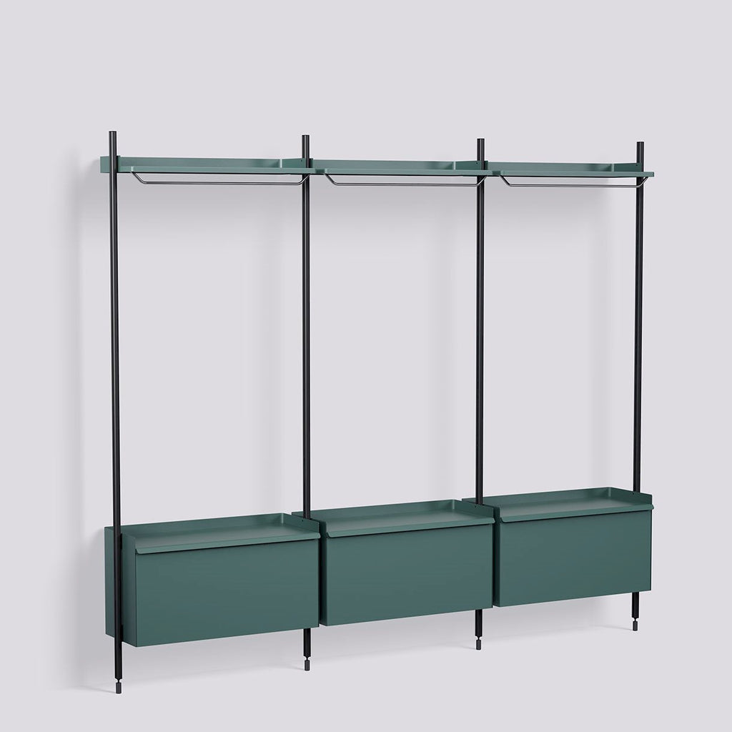 Étagère Modulable Pier System 1003 - 3 colonnes - Hay-Noir-The Woods Gallery