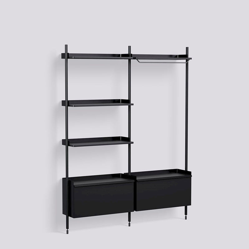 Étagère Modulable Pier System 1082 - 2 colonnes - Hay-Noir-The Woods Gallery