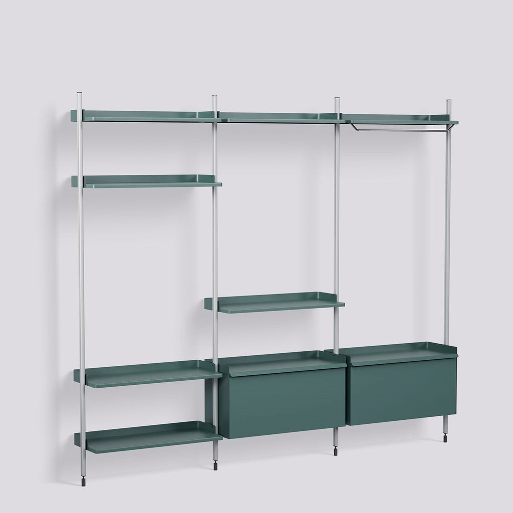 Étagère Modulable Pier System 1093 - 3 colonnes - Hay-Bleu - Aluminium-The Woods Gallery