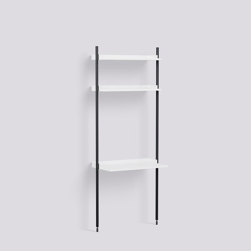 Étagère Modulable Pier System 11 - 1 colonne - Hay-Blanc - Noir-The Woods Gallery