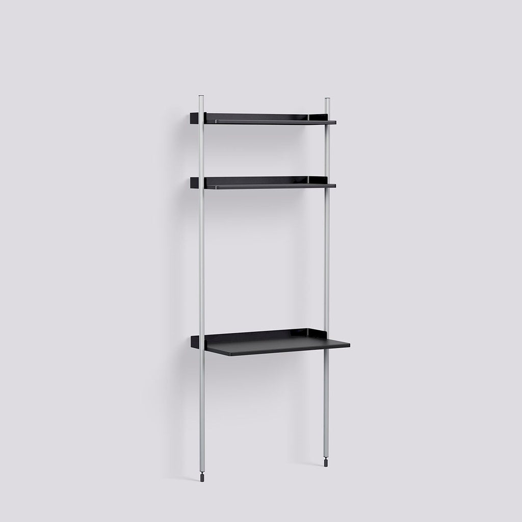 Étagère Modulable Pier System 11 - 1 colonne - Hay-Noir - Aluminium-The Woods Gallery