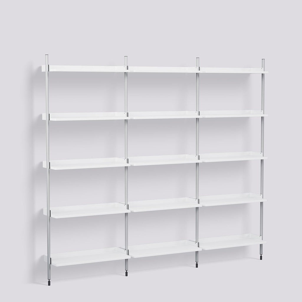 Étagère Modulable Pier System 113 - 3 colonnes - Hay-Blanc - Aluminium-The Woods Gallery