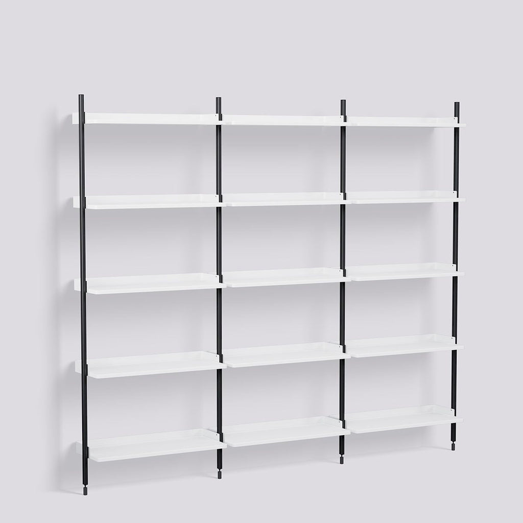 Étagère Modulable Pier System 113 - 3 colonnes - Hay-Blanc - Noir-The Woods Gallery