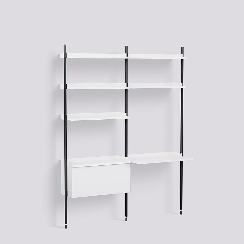 Étagère Modulable Pier System 12 - 2 colonnes - Hay-Noir-The Woods Gallery