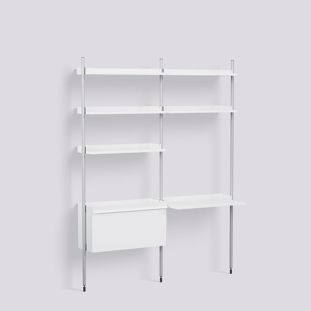 Étagère Modulable Pier System 12 - 2 colonnes - Hay-Noir-The Woods Gallery