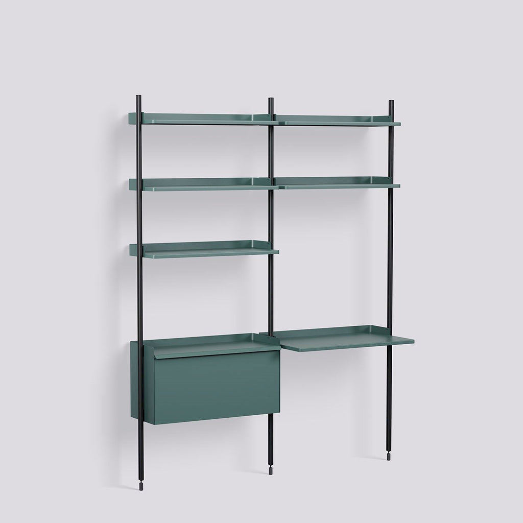 Étagère Modulable Pier System 12 - 2 colonnes - Hay-Noir-The Woods Gallery