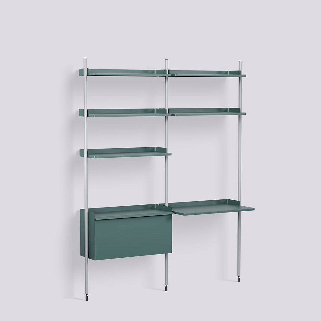 Étagère Modulable Pier System 12 - 2 colonnes - Hay-Noir-The Woods Gallery