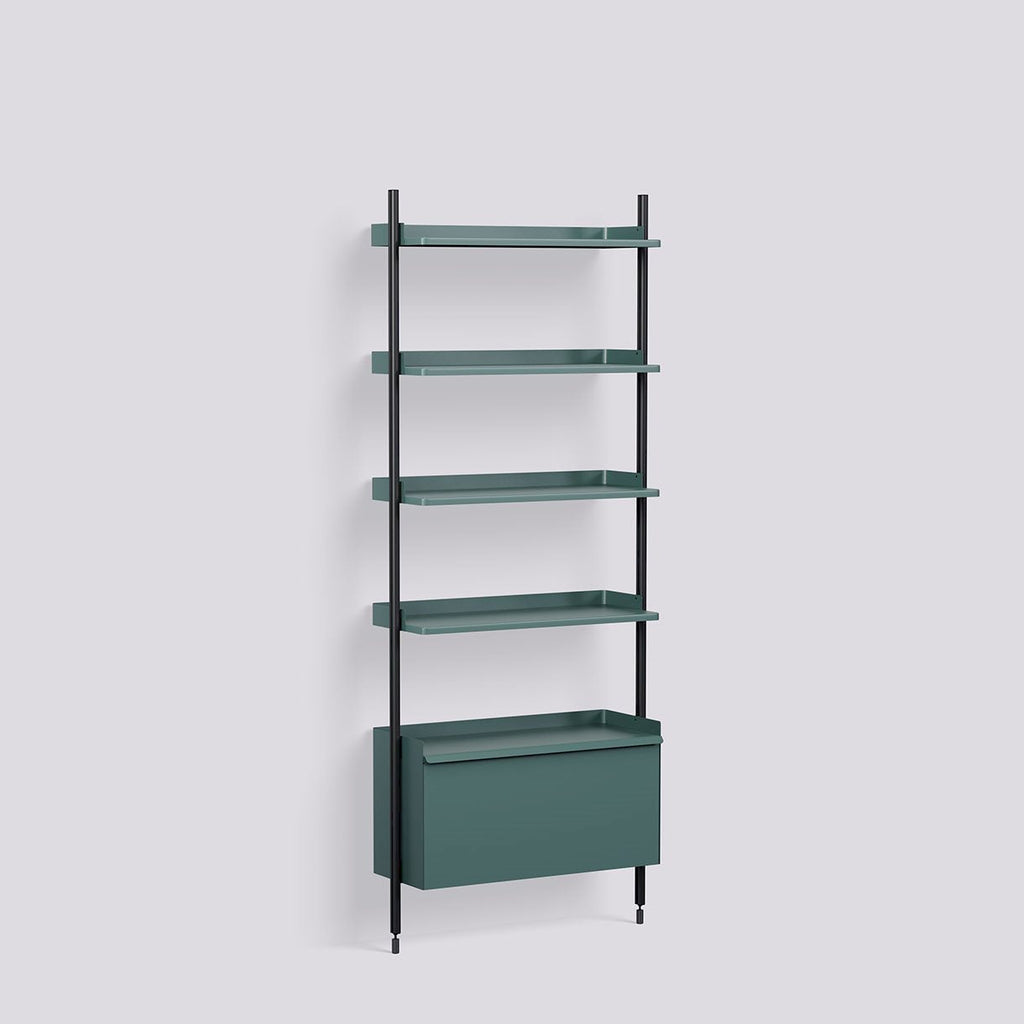 Étagère Modulable Pier System 121 - 1 colonne - Hay-Noir-The Woods Gallery