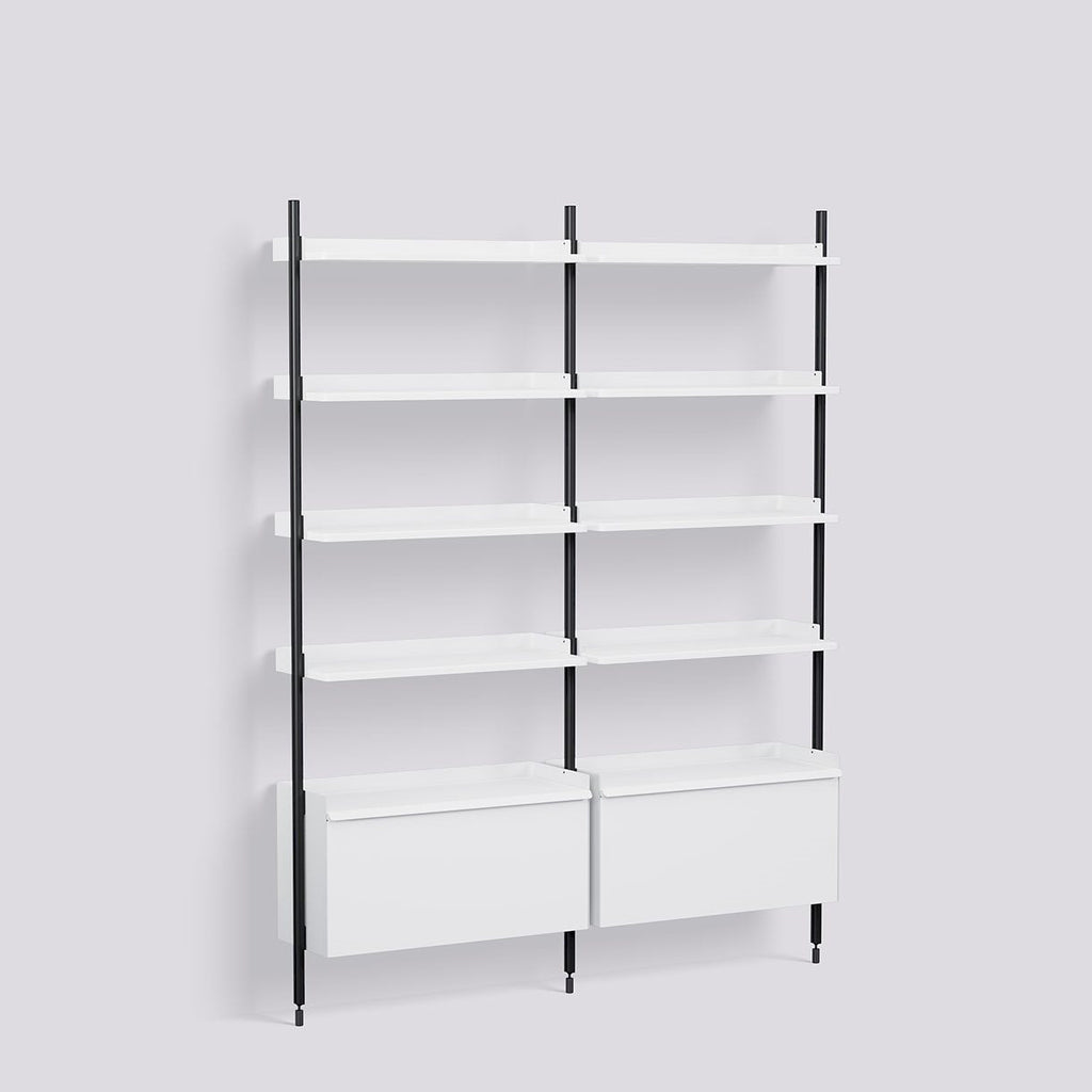 Étagère Modulable Pier System 122 - 2 colonnes - Hay-Noir-The Woods Gallery