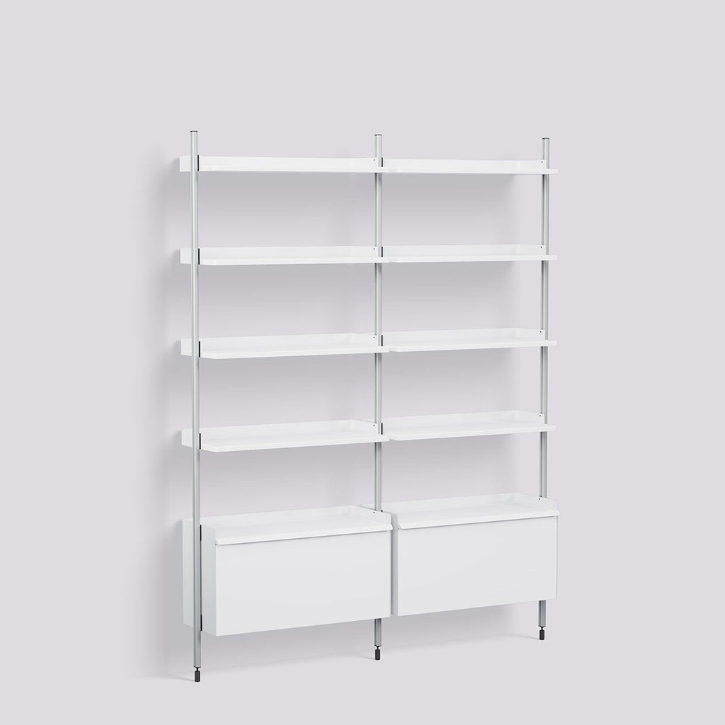 Étagère Modulable Pier System 122 - 2 colonnes - Hay-Noir-The Woods Gallery