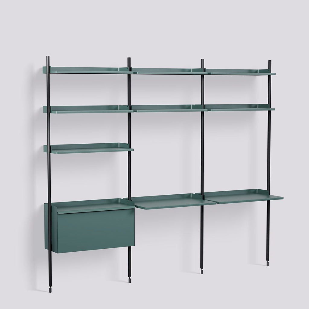 Étagère Modulable Pier System 13 - 3 colonnes - Hay-Bleu - Noir-The Woods Gallery
