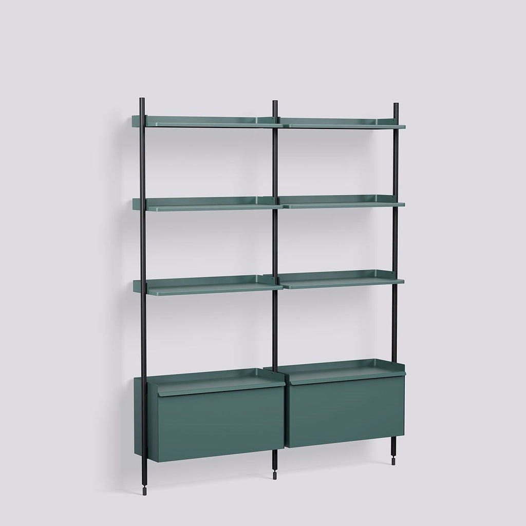 Étagère Modulable Pier System 132 - 2 colonnes - Hay-Bleu - Aluminium-The Woods Gallery