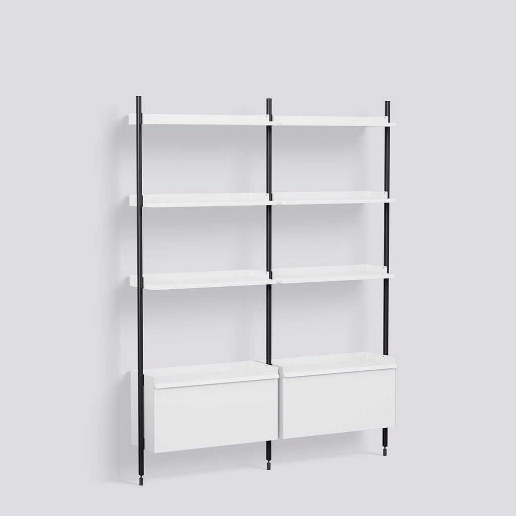 Étagère Modulable Pier System 132 - 2 colonnes - Hay-Bleu - Aluminium-The Woods Gallery