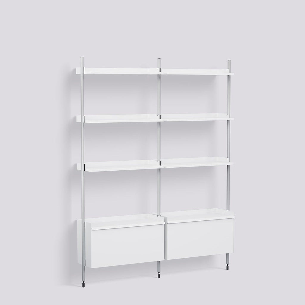 Étagère Modulable Pier System 132 - 2 colonnes - Hay-Bleu - Aluminium-The Woods Gallery