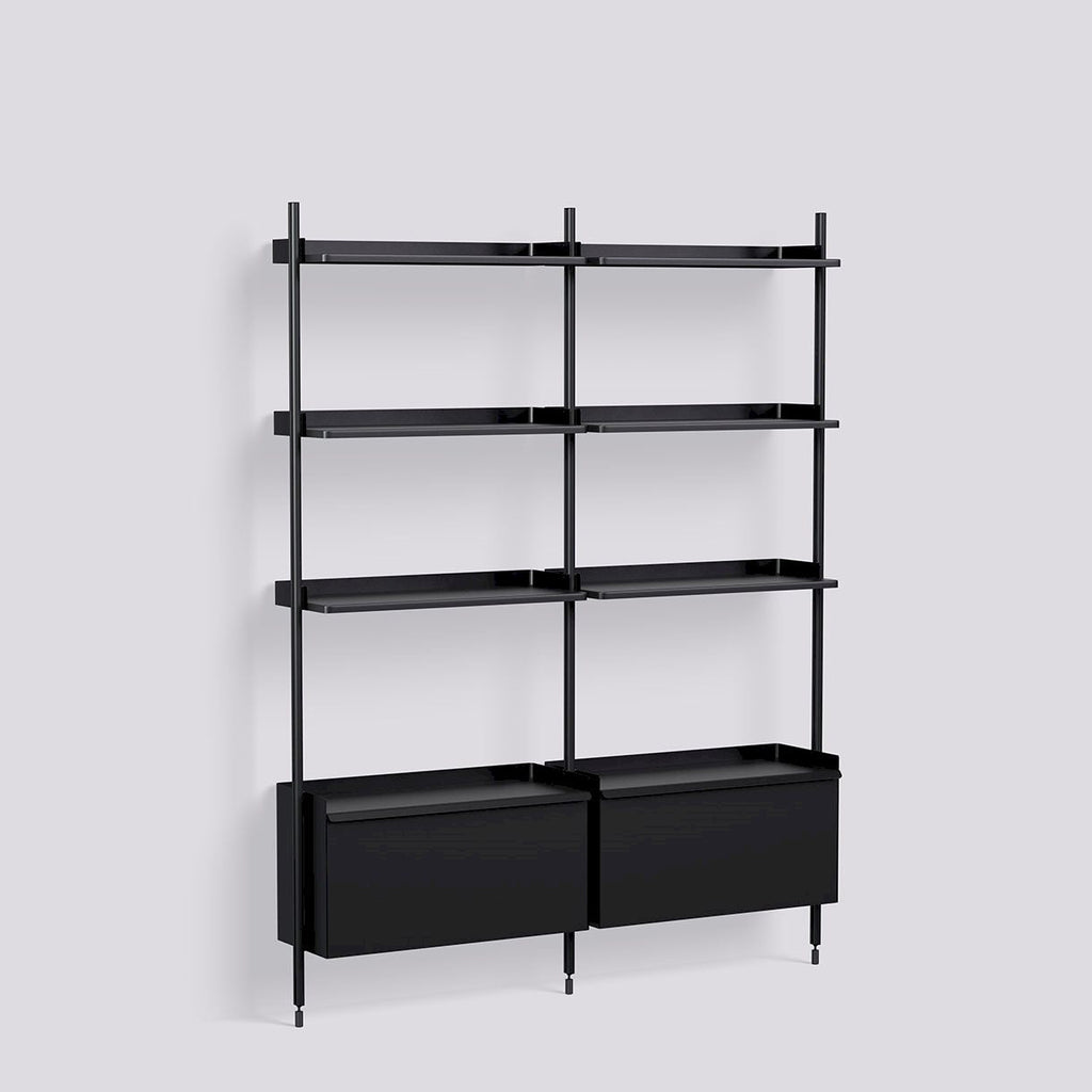 Étagère Modulable Pier System 132 - 2 colonnes - Hay-Bleu - Aluminium-The Woods Gallery