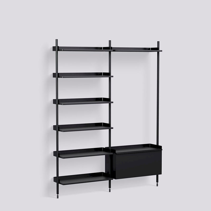 Étagère Modulable Pier System 152 - 2 colonnes - Hay-Noir-The Woods Gallery