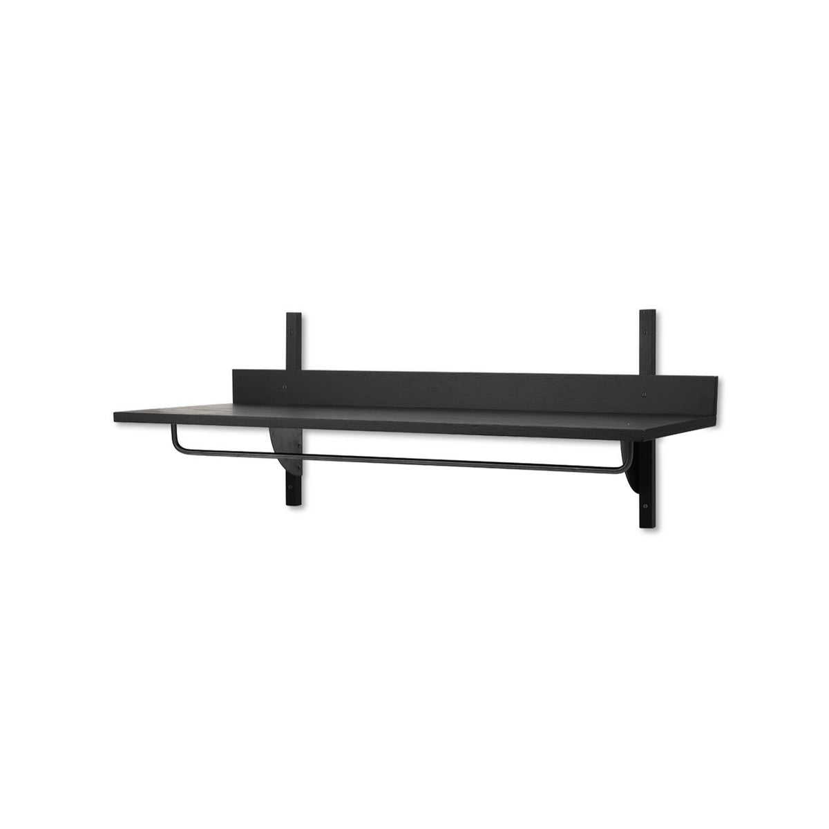 Étagère Sector Rack Shelf - Ferm Living-Frêne noir / Laiton noir-The Woods Gallery