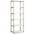 Étagère Woody Column High - Hay-vue de trois quarts sur fond blanc-The Woods Gallery