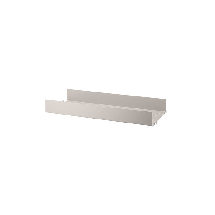 Perforated metal shelf with high edges L 58 or 78 cm - String Furniture