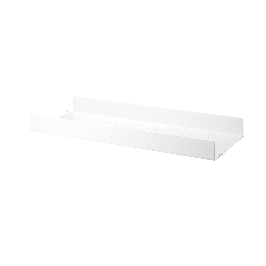Étagère en métal perforé à rebords hauts L 58 ou 78 cm - String Furniture-78x30 cm-Blanc-The Woods Gallery