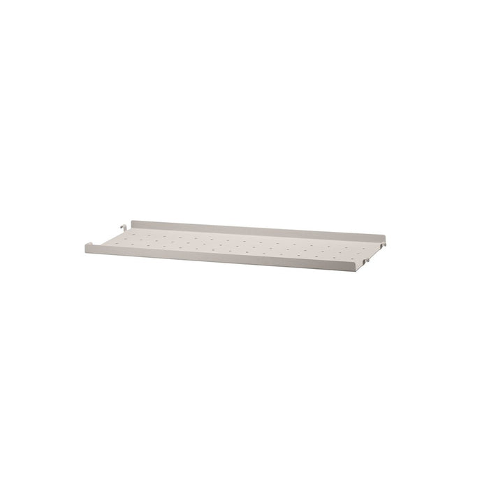 Perforated metal shelf with edge 