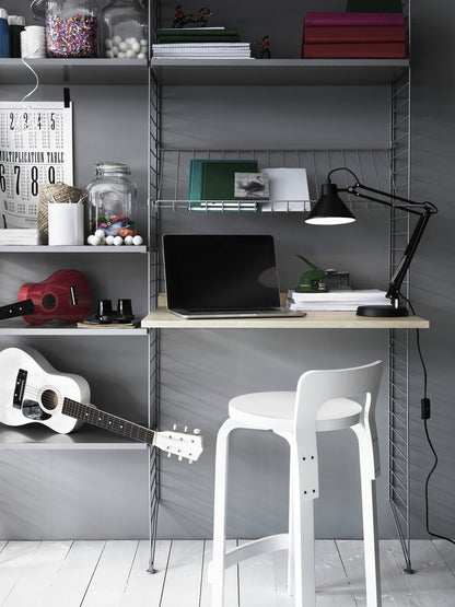 Étagère grille porte-revues ou chaussures L 78 cm - String Furniture-Noir-The Woods Gallery
