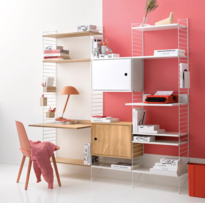 Étagère médias L 58 cm - String Furniture-Gris-The Woods Gallery