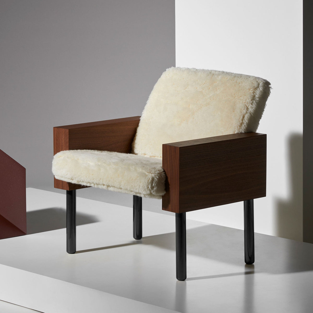 Fauteuil "BLOCK" de Jonas Lutz - La Chance-Tissus Lelièvre - Yack Naturel-The Woods Gallery